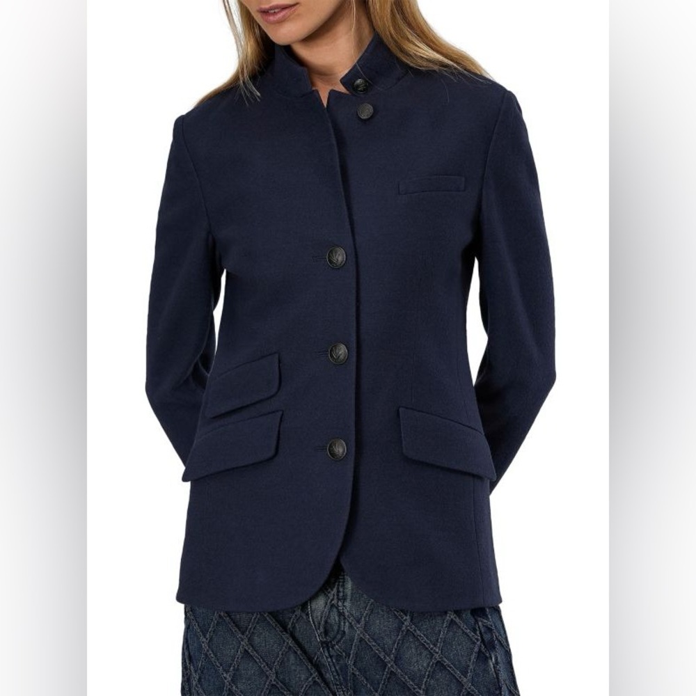 Rag & bone Slade Japanese Wool Blazer Navy
